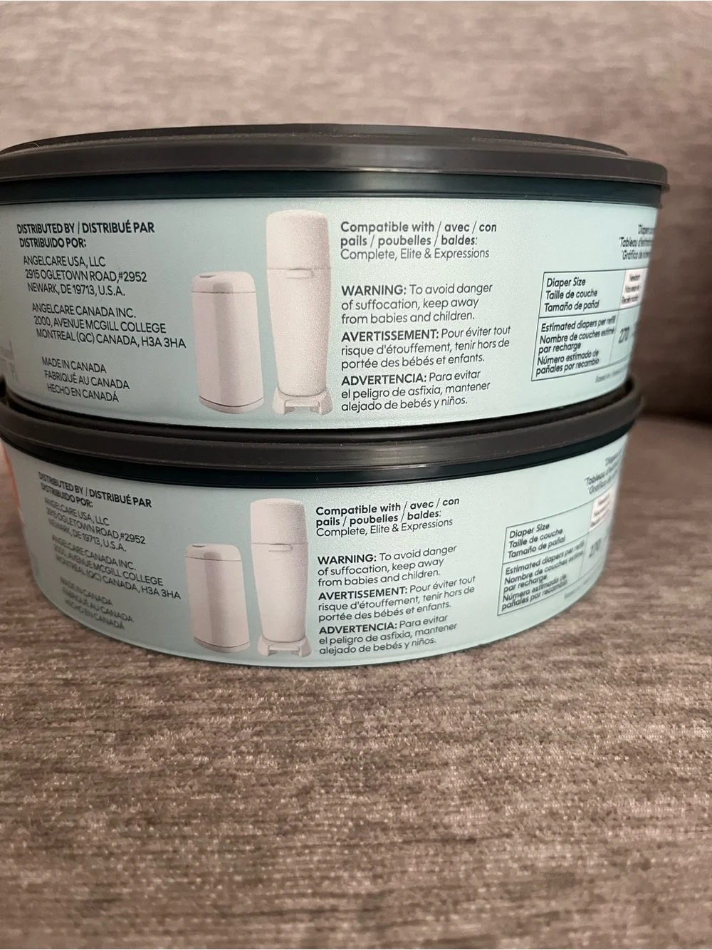 Diaper Genie Unscented Refill Canisters - Pack of 2
